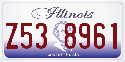 IL license plate Z538961