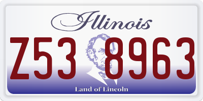 IL license plate Z538963