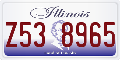 IL license plate Z538965
