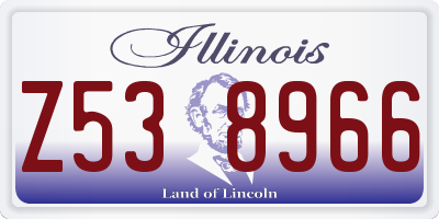 IL license plate Z538966