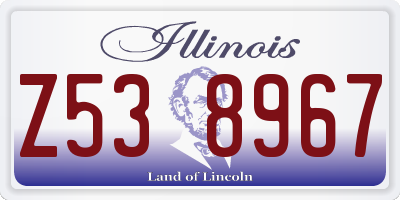 IL license plate Z538967