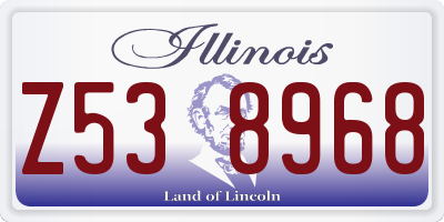 IL license plate Z538968