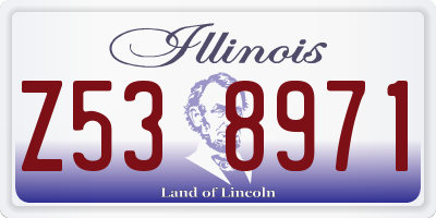 IL license plate Z538971