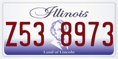 IL license plate Z538973