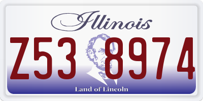 IL license plate Z538974
