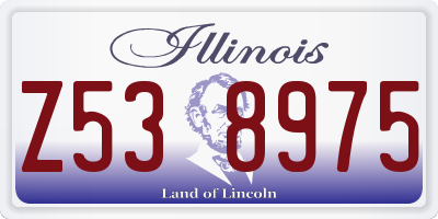 IL license plate Z538975