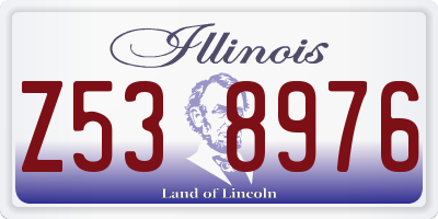 IL license plate Z538976