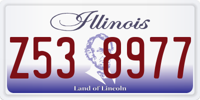 IL license plate Z538977
