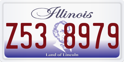 IL license plate Z538979
