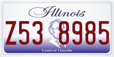 IL license plate Z538985
