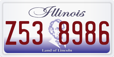 IL license plate Z538986