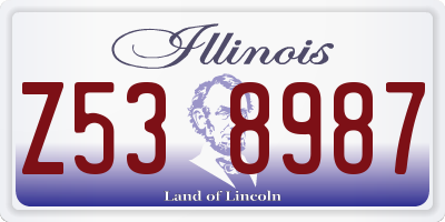 IL license plate Z538987