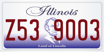IL license plate Z539003