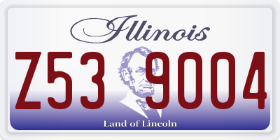 IL license plate Z539004