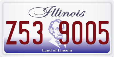 IL license plate Z539005