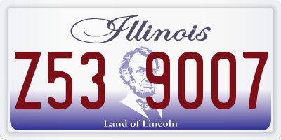 IL license plate Z539007