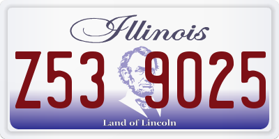 IL license plate Z539025
