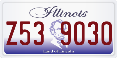 IL license plate Z539030