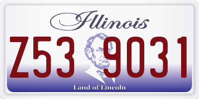 IL license plate Z539031
