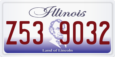 IL license plate Z539032