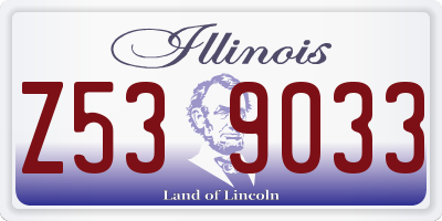 IL license plate Z539033
