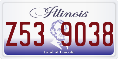 IL license plate Z539038