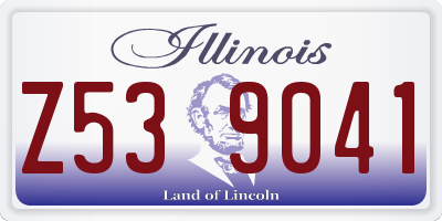 IL license plate Z539041