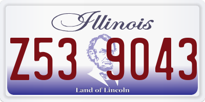 IL license plate Z539043