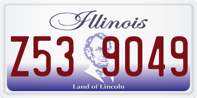 IL license plate Z539049
