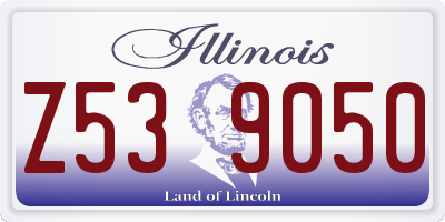 IL license plate Z539050