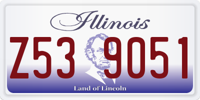 IL license plate Z539051