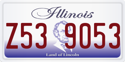 IL license plate Z539053