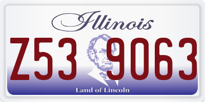 IL license plate Z539063