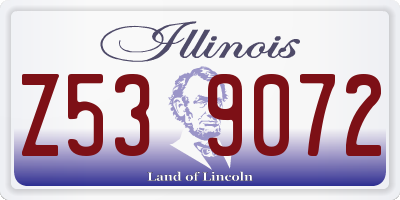 IL license plate Z539072