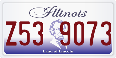 IL license plate Z539073