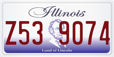 IL license plate Z539074