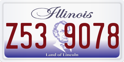 IL license plate Z539078