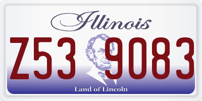 IL license plate Z539083