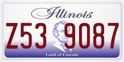 IL license plate Z539087