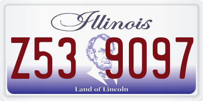 IL license plate Z539097