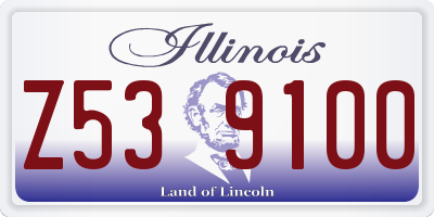 IL license plate Z539100