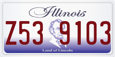 IL license plate Z539103