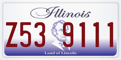 IL license plate Z539111