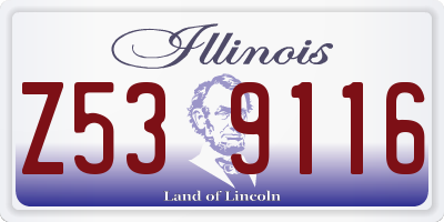 IL license plate Z539116