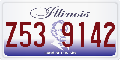 IL license plate Z539142