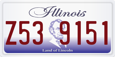 IL license plate Z539151
