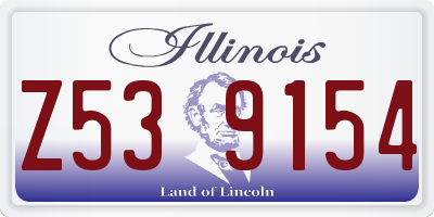 IL license plate Z539154