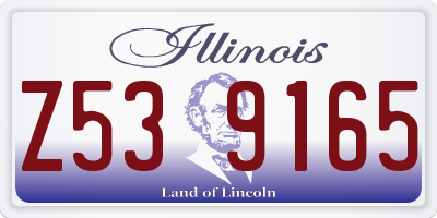 IL license plate Z539165