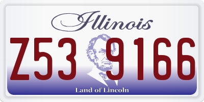 IL license plate Z539166