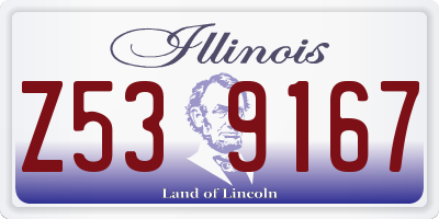 IL license plate Z539167
